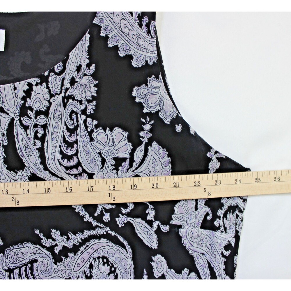 Studio I 22W Black White Print Sleeveless Dress Midi Women Office Church Casual - Picture 2 of 5